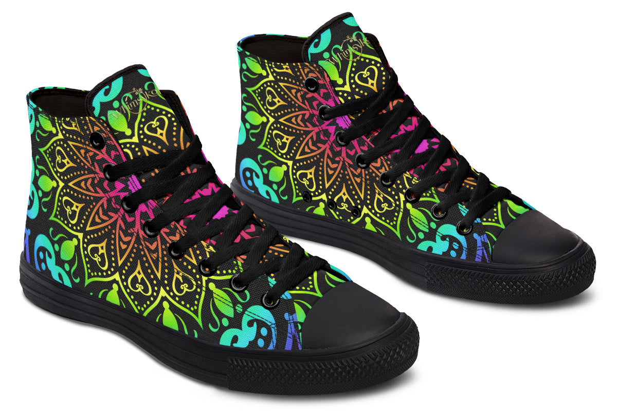 Rainbow Mandala High Tops