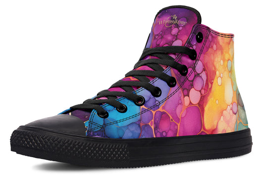 Rainbow Spill High Tops