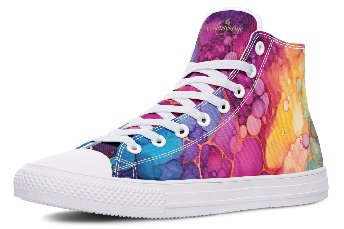 Rainbow Spill High Tops