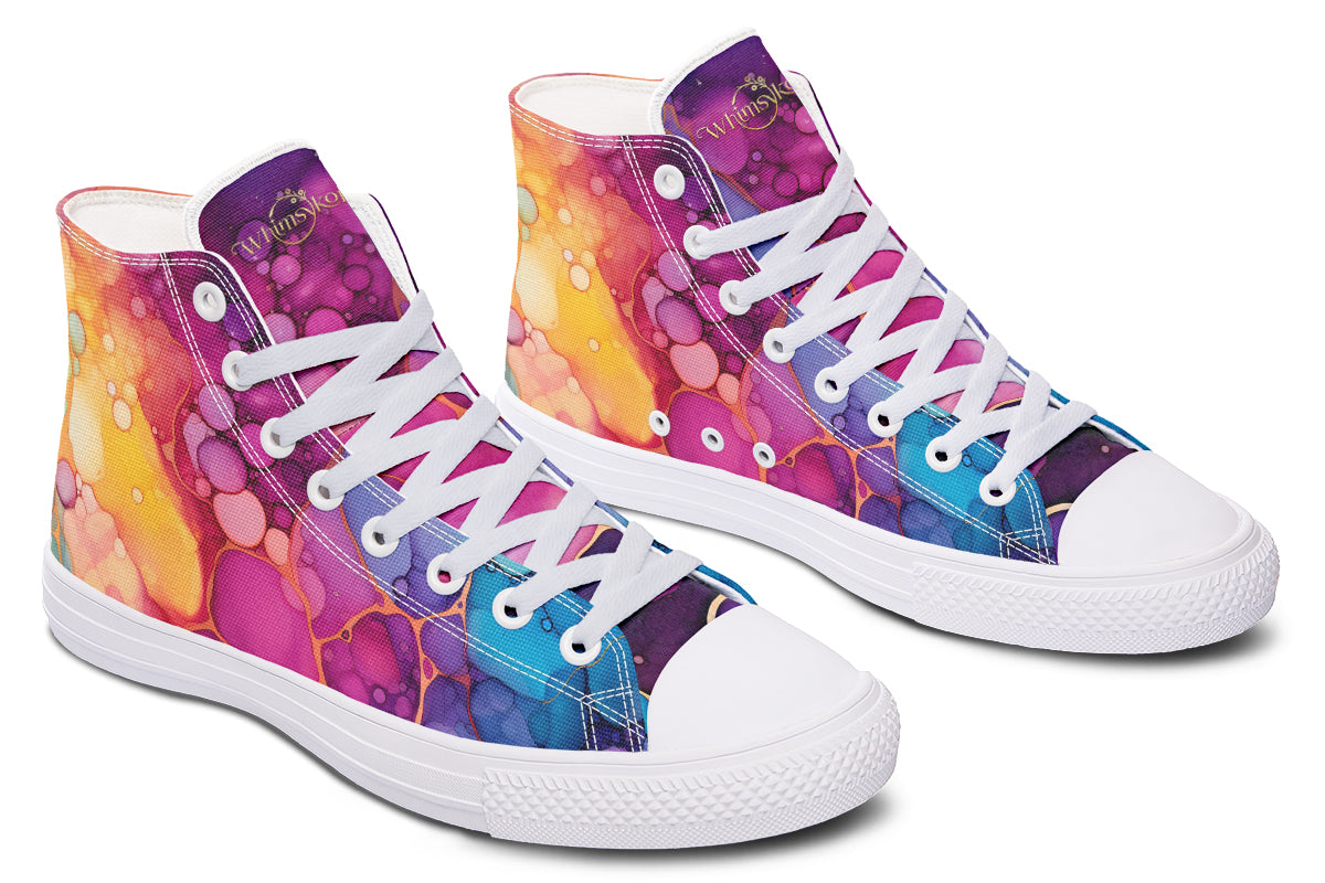 Rainbow Spill High Tops