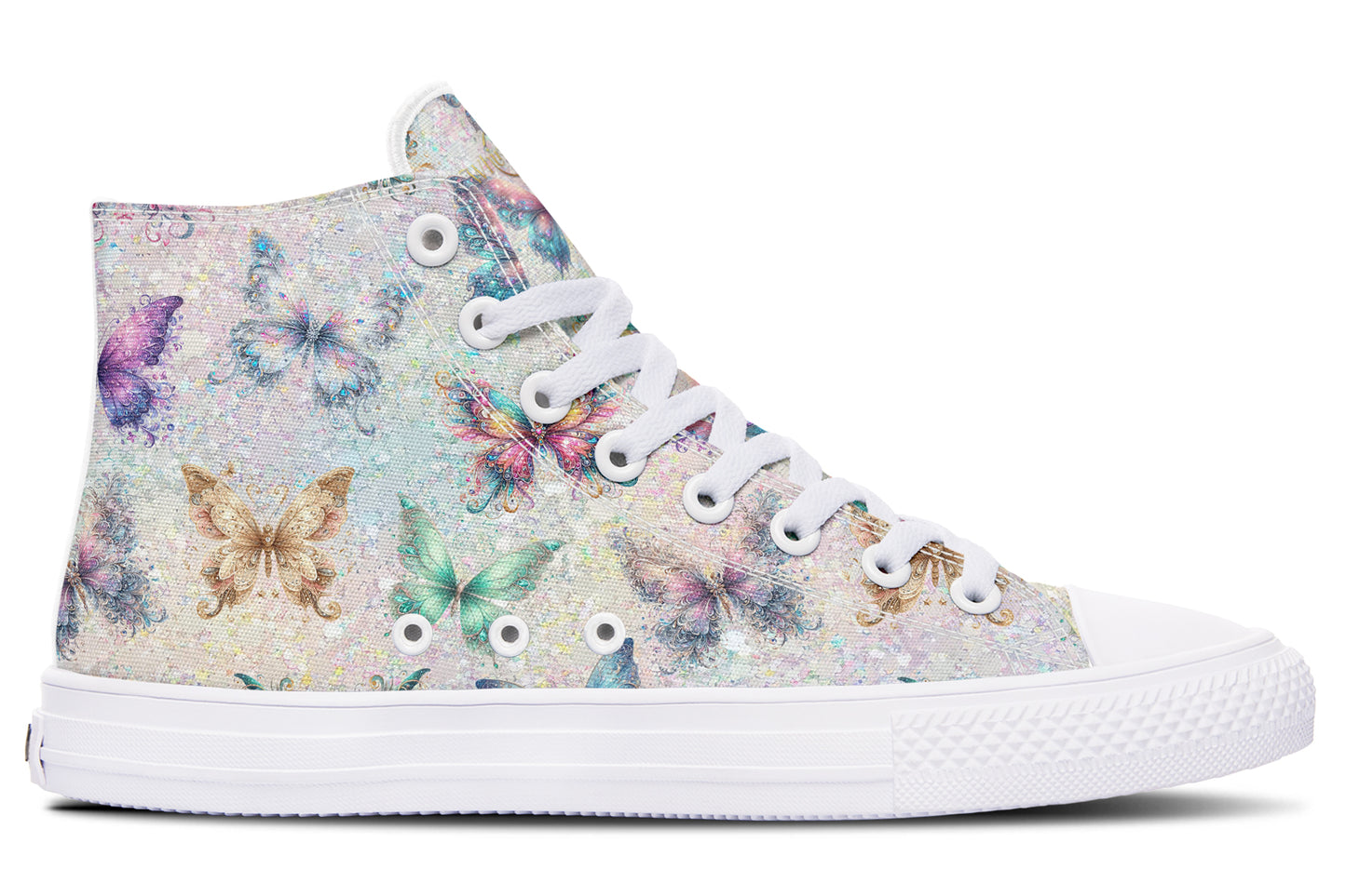 Sparkly Butterflies High Tops