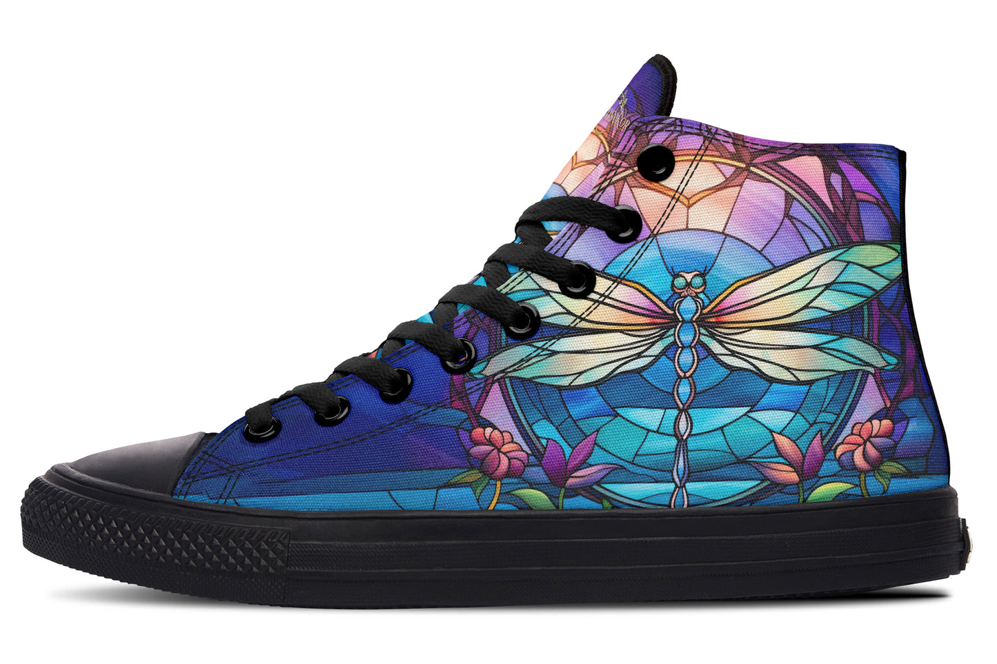 Stained Glass Dragonfly High Tops