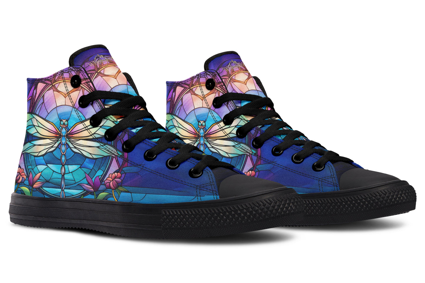 Stained Glass Dragonfly High Tops