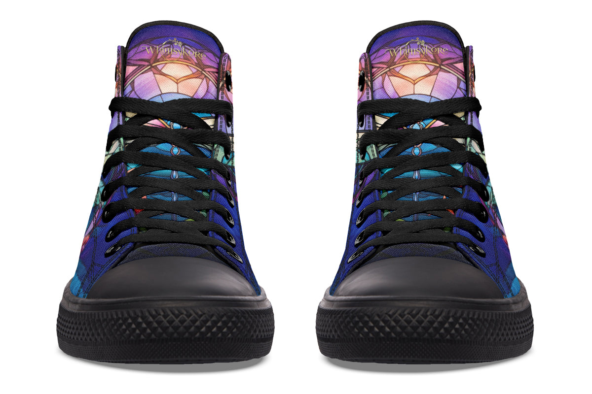 Stained Glass Dragonfly High Tops