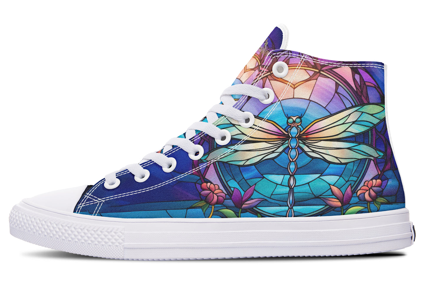 Stained Glass Dragonfly High Tops