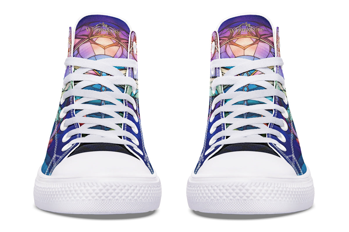 Stained Glass Dragonfly High Tops