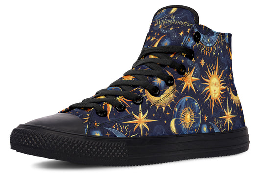 Sun Moon and Stars High Tops