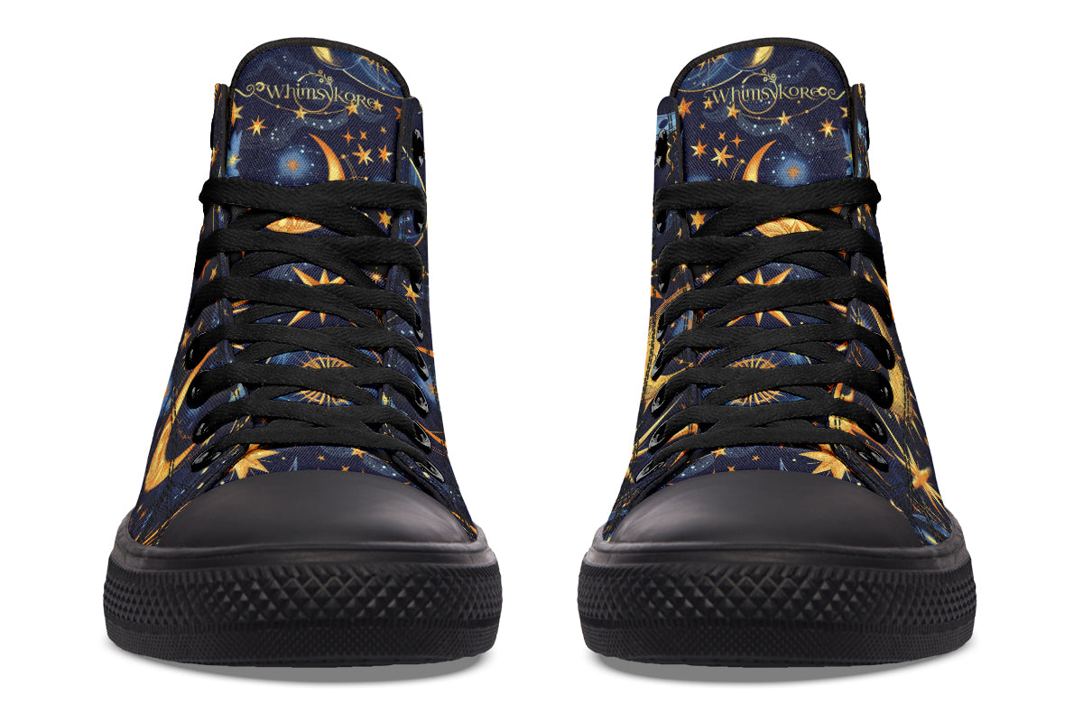 Sun Moon and Stars High Tops