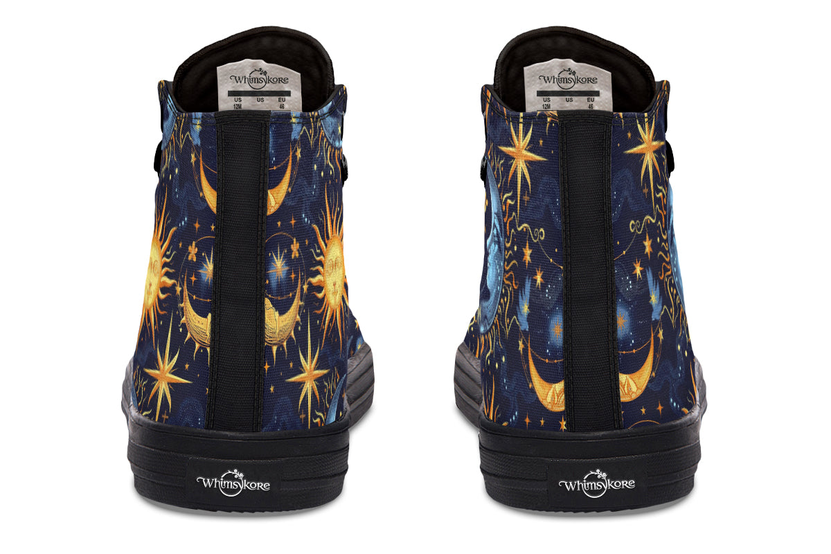 Sun Moon and Stars High Tops