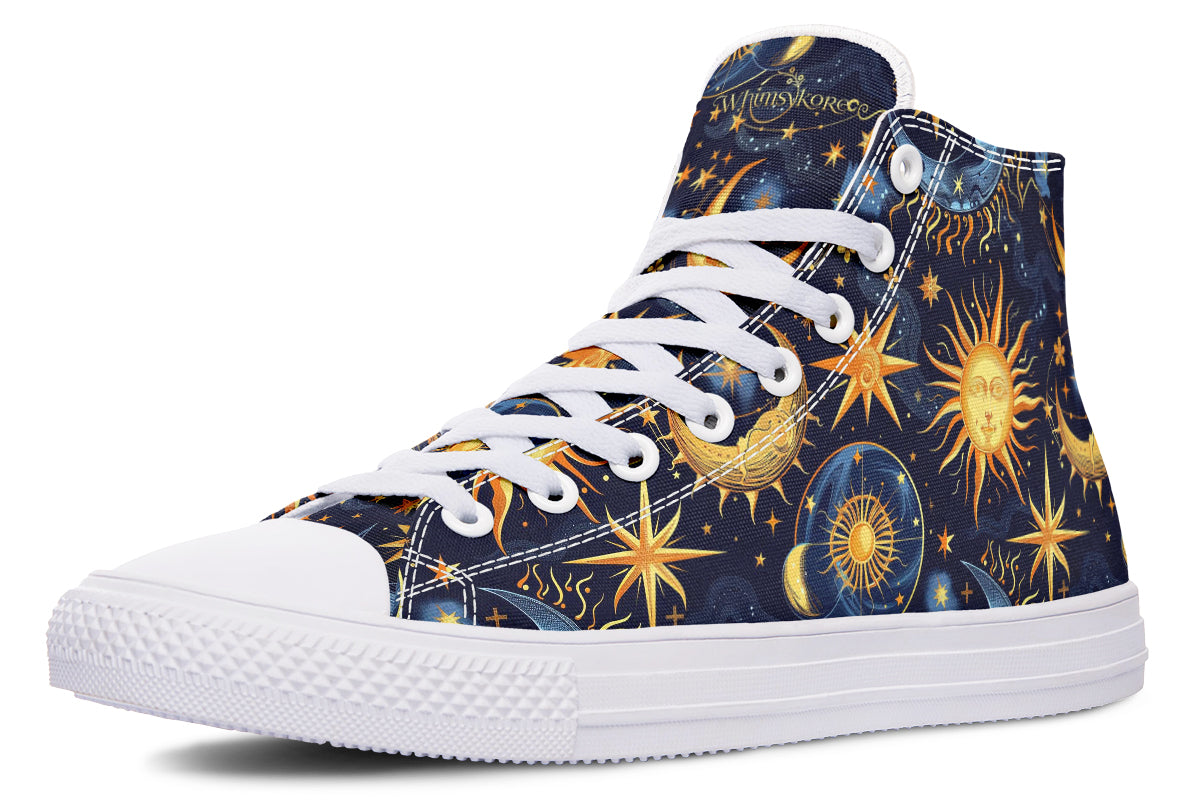Sun Moon and Stars High Tops