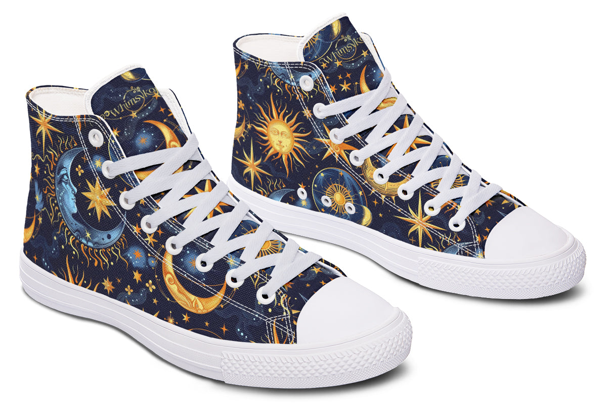 Sun Moon and Stars High Tops