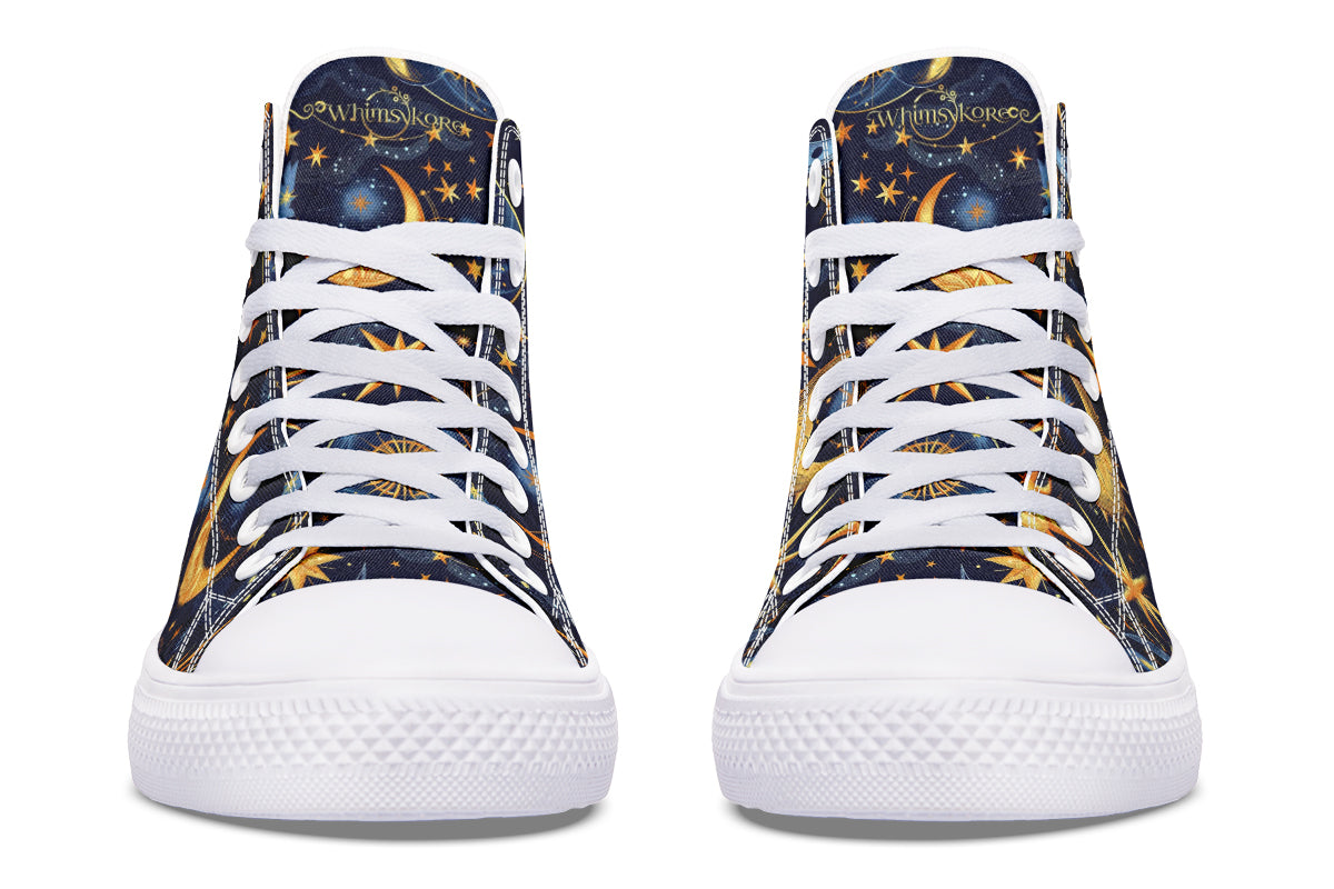 Sun Moon and Stars High Tops