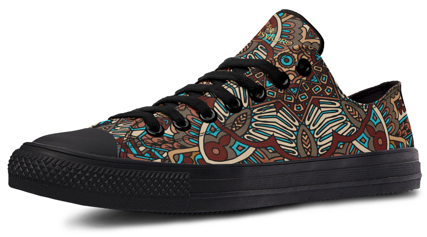 Earthy Mandala Low Tops