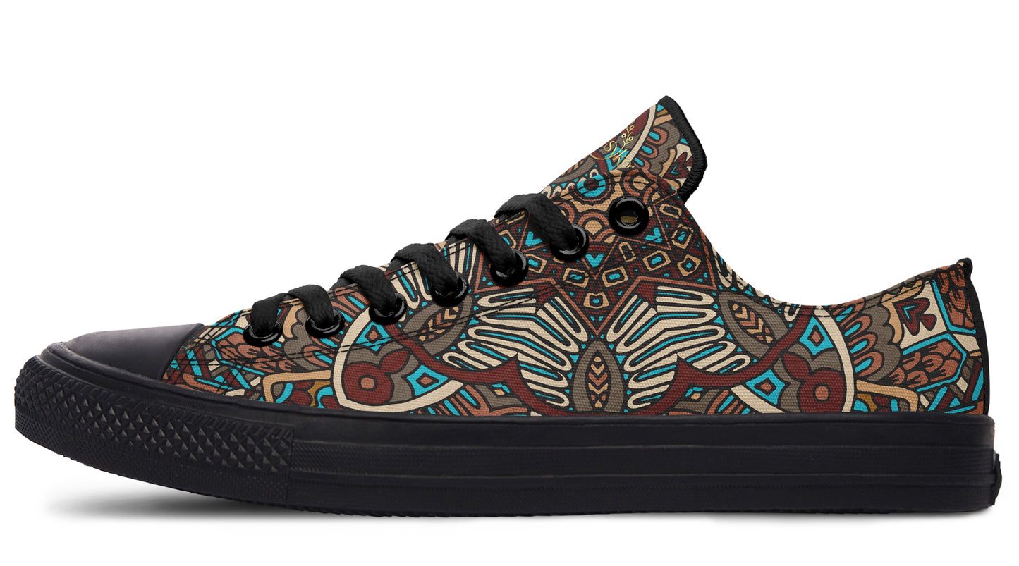 Earthy Mandala Low Tops