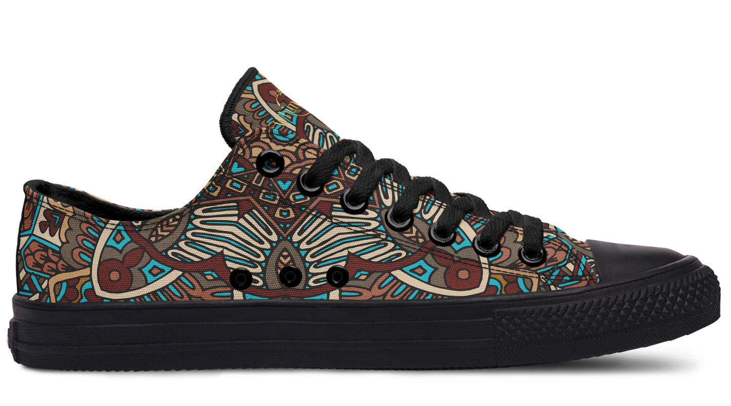 Earthy Mandala Low Tops