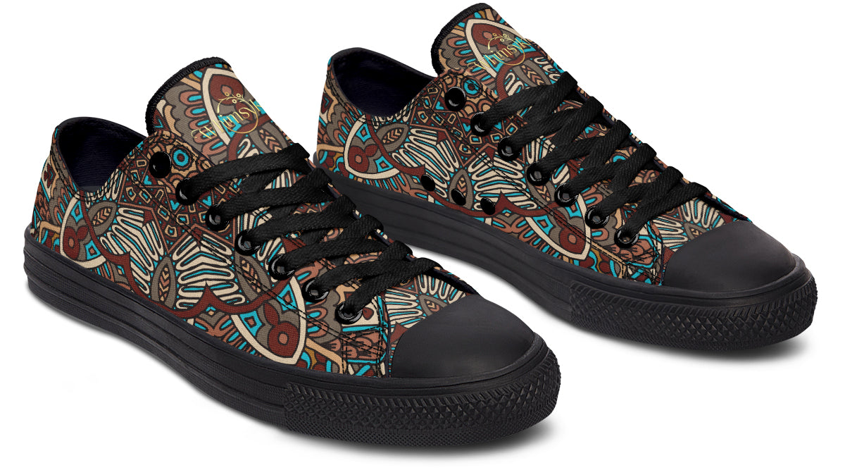 Earthy Mandala Low Tops