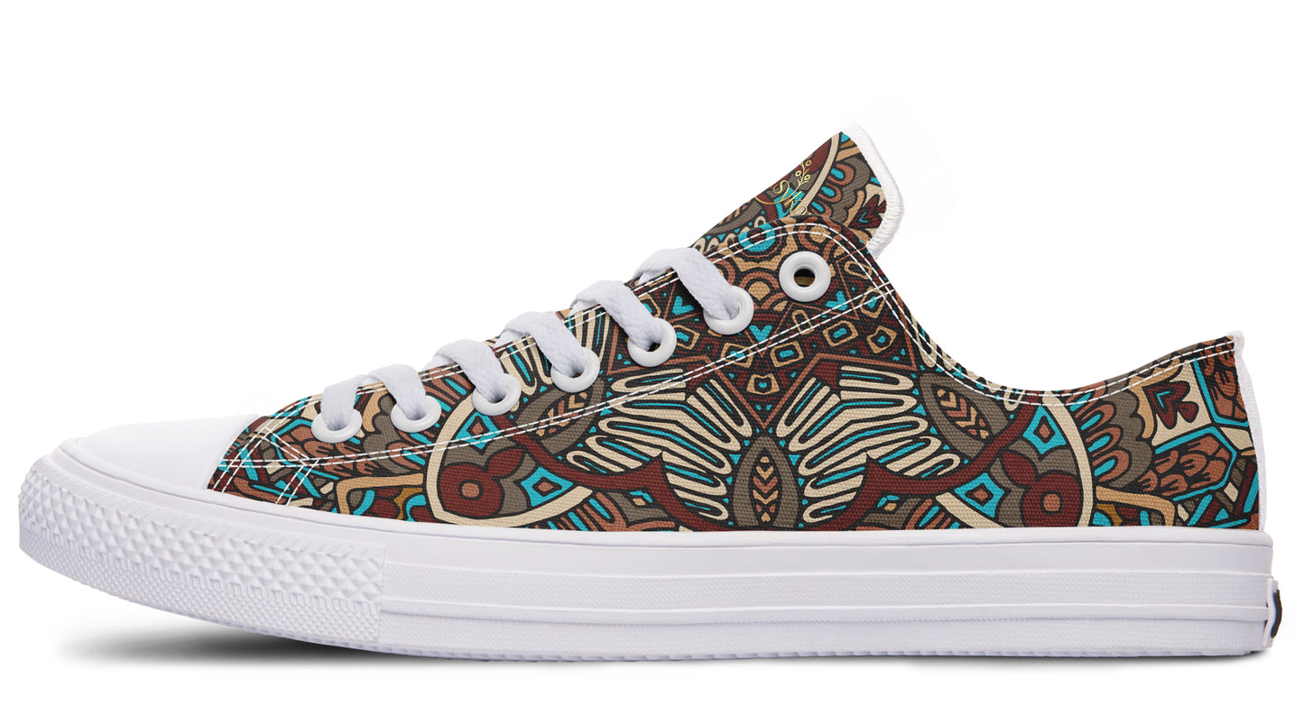 Earthy Mandala Low Tops