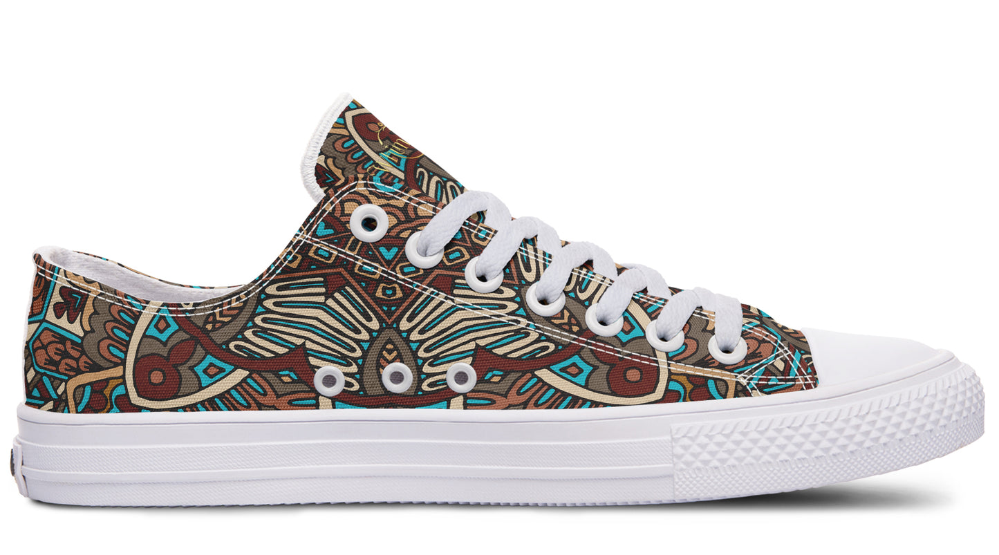Earthy Mandala Low Tops