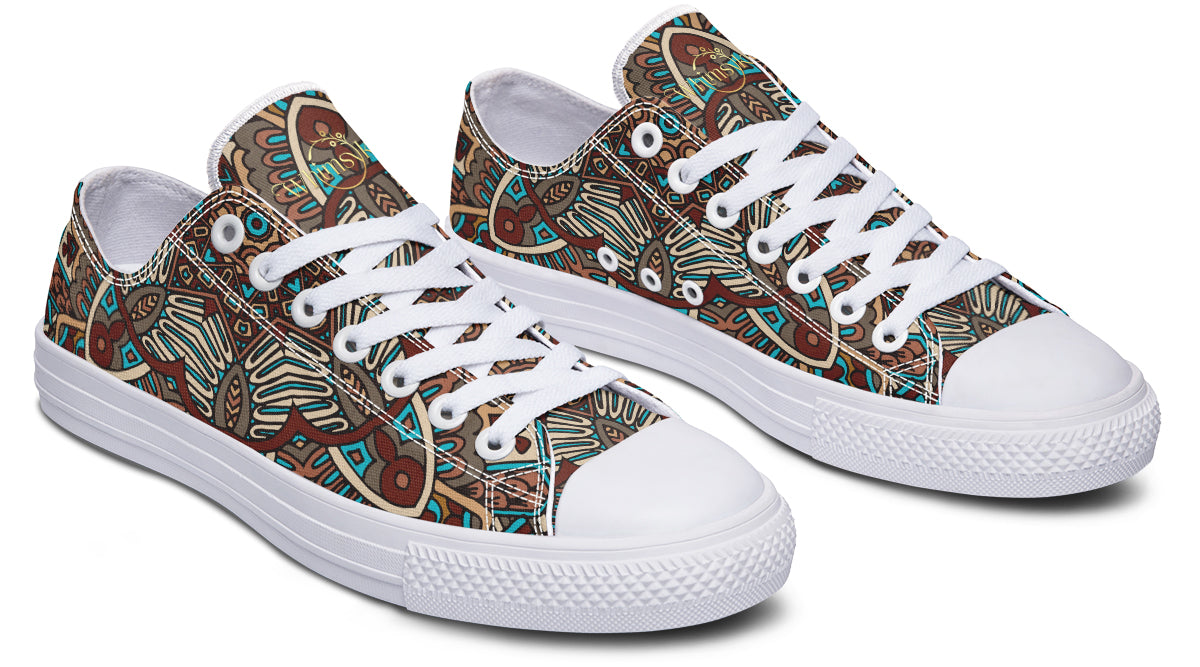 Earthy Mandala Low Tops