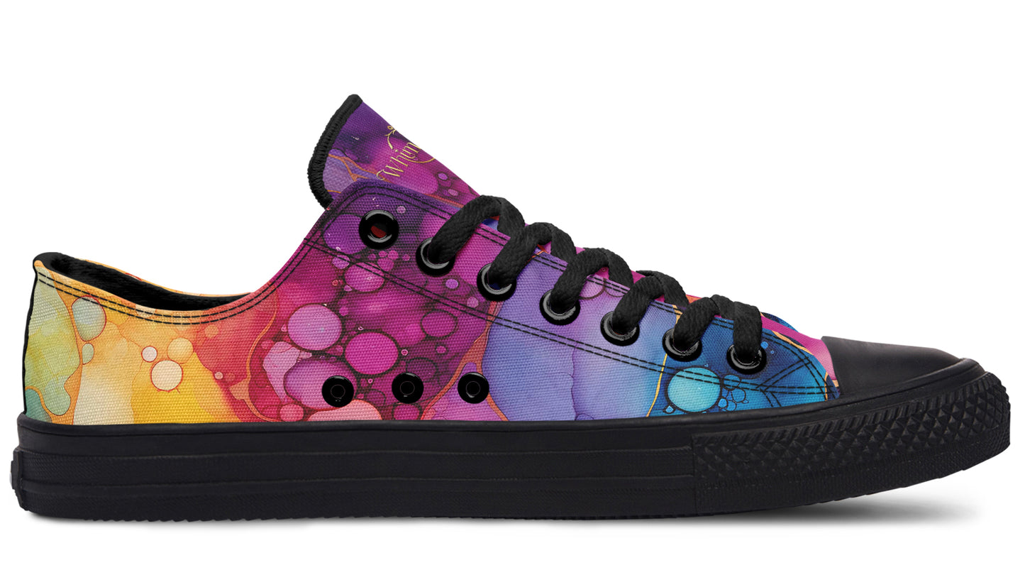 Rainbow Spill Low Tops