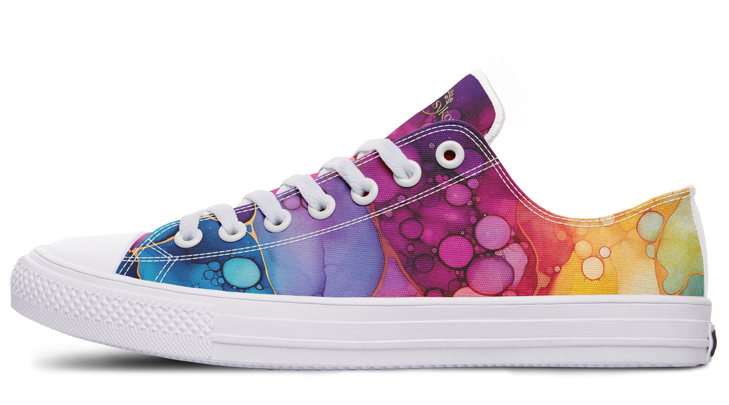 Rainbow Spill Low Tops