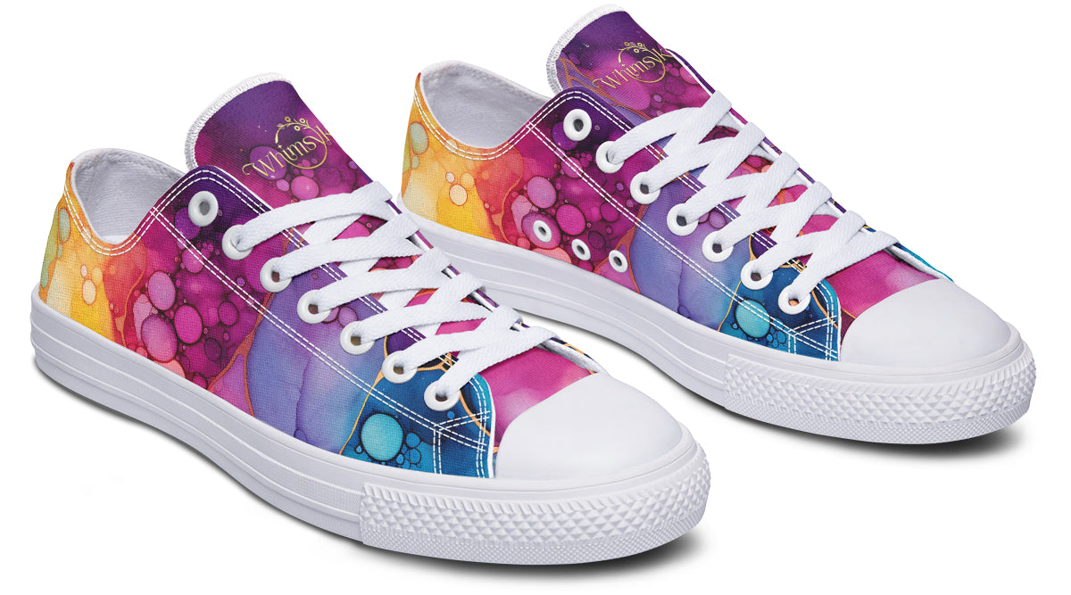 Rainbow Spill Low Tops