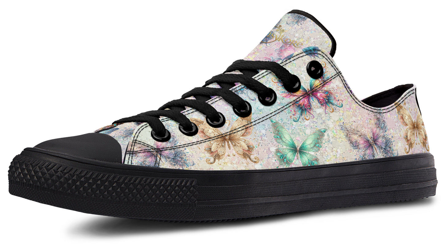 Sparkly Butterflies Low Tops