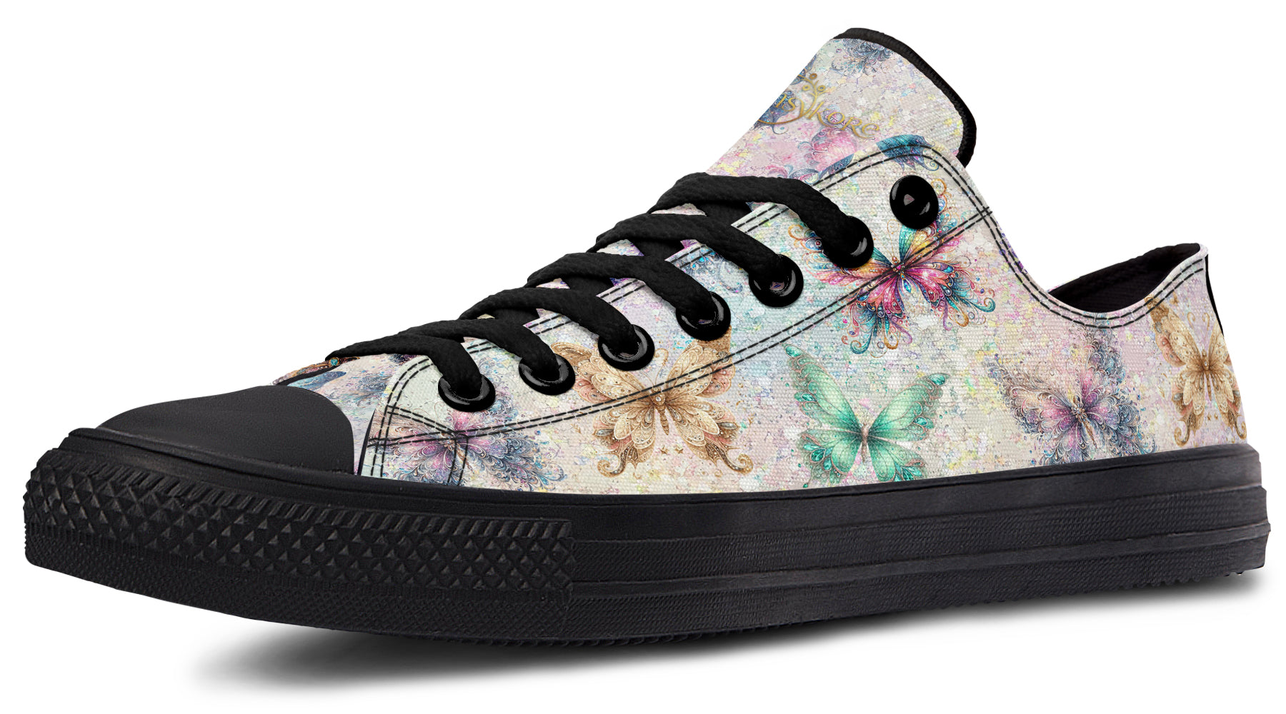 Sparkly Butterflies Low Tops