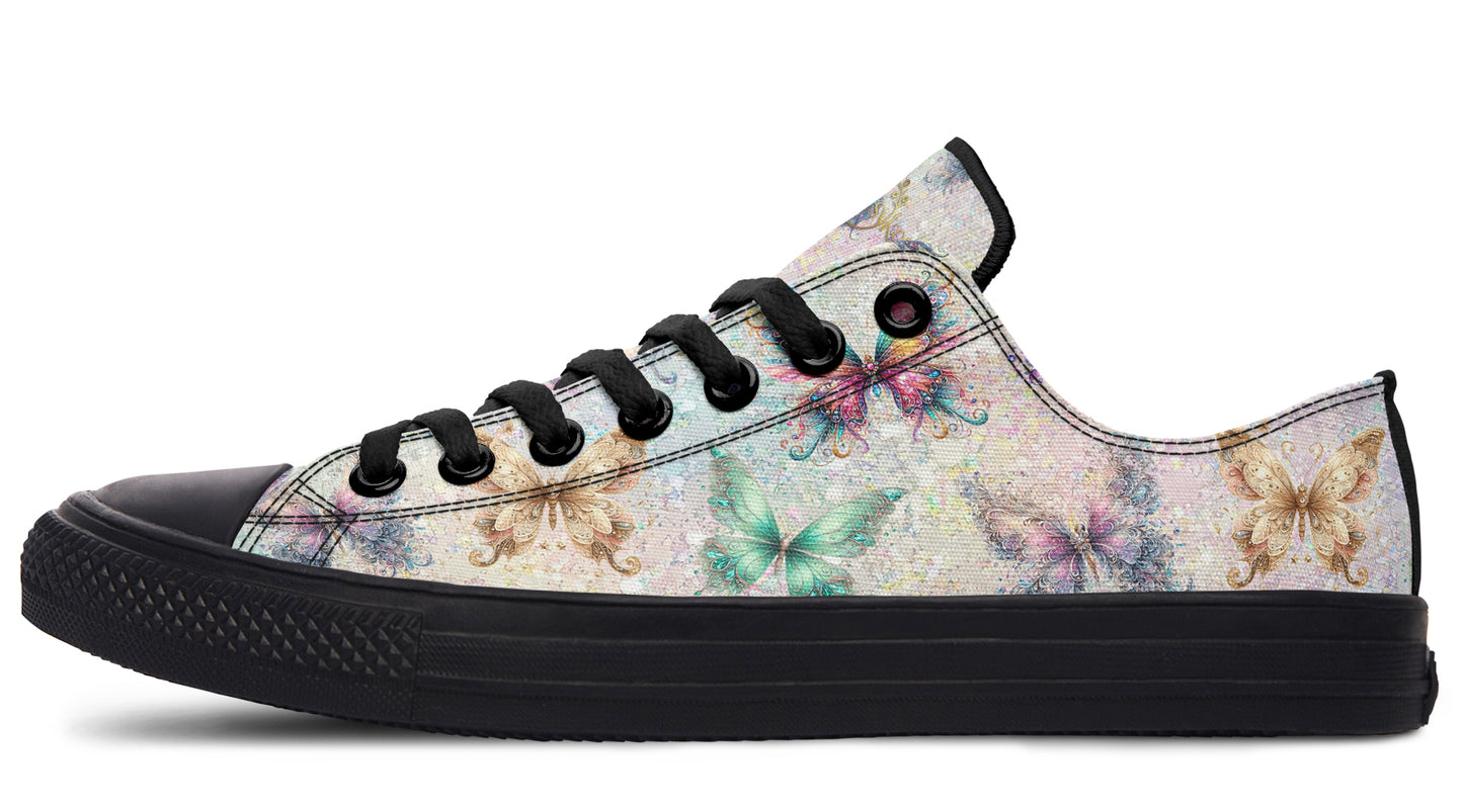 Sparkly Butterflies Low Tops