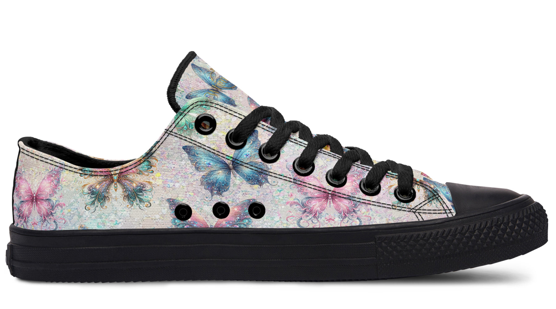 Sparkly Butterflies Low Tops