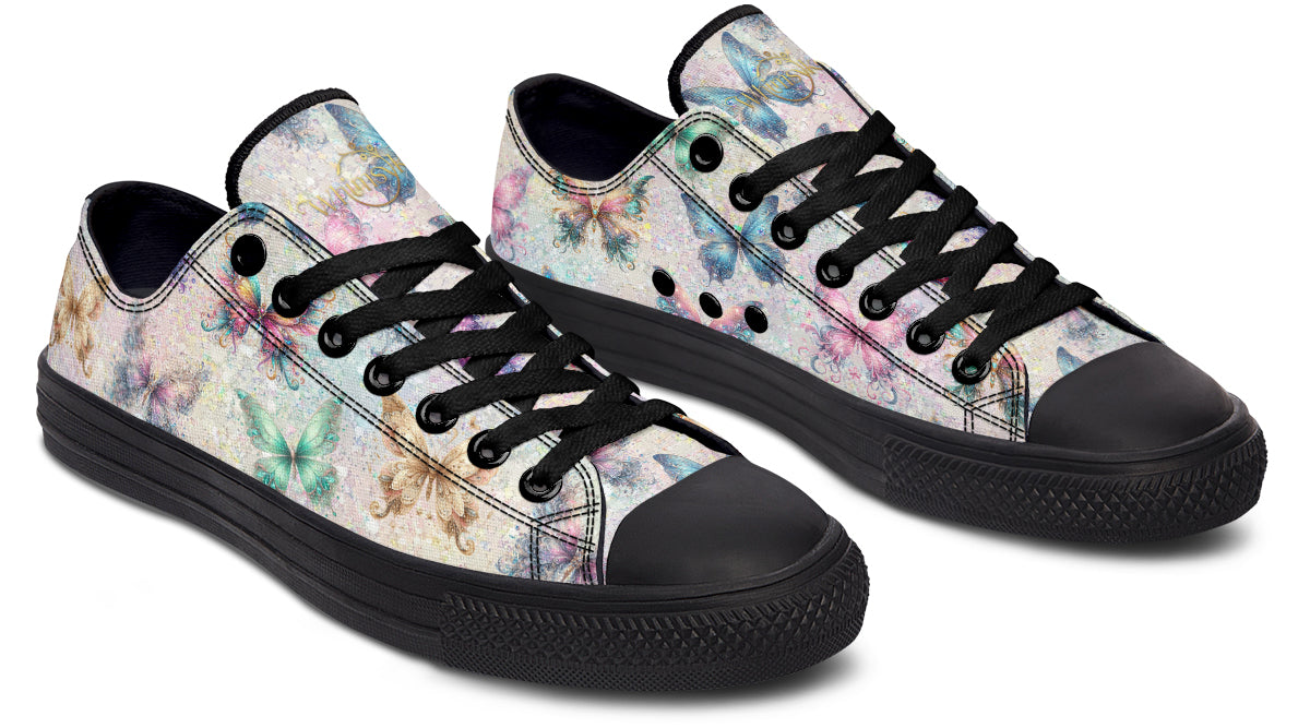 Sparkly Butterflies Low Tops