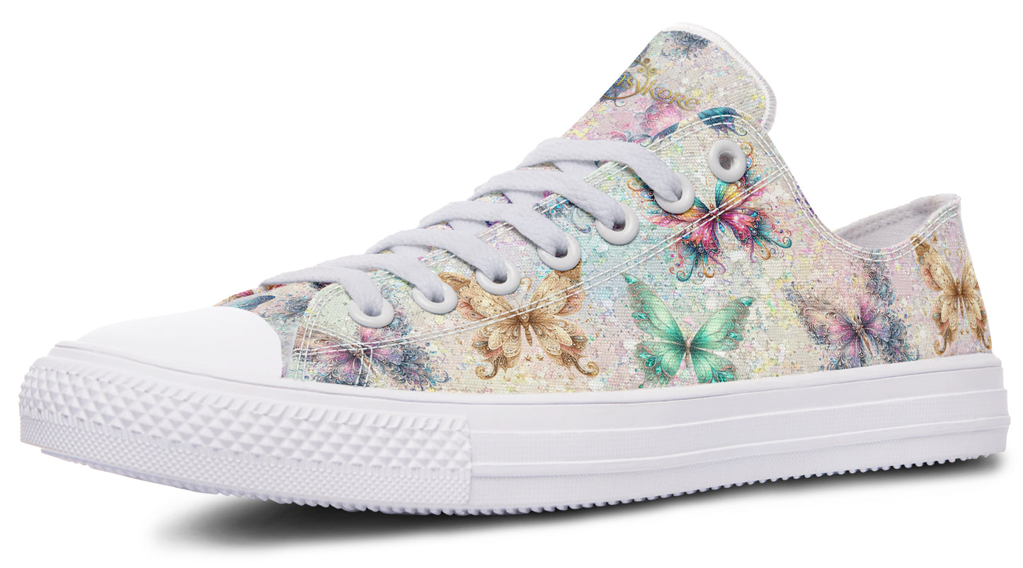 Sparkly Butterflies Low Tops