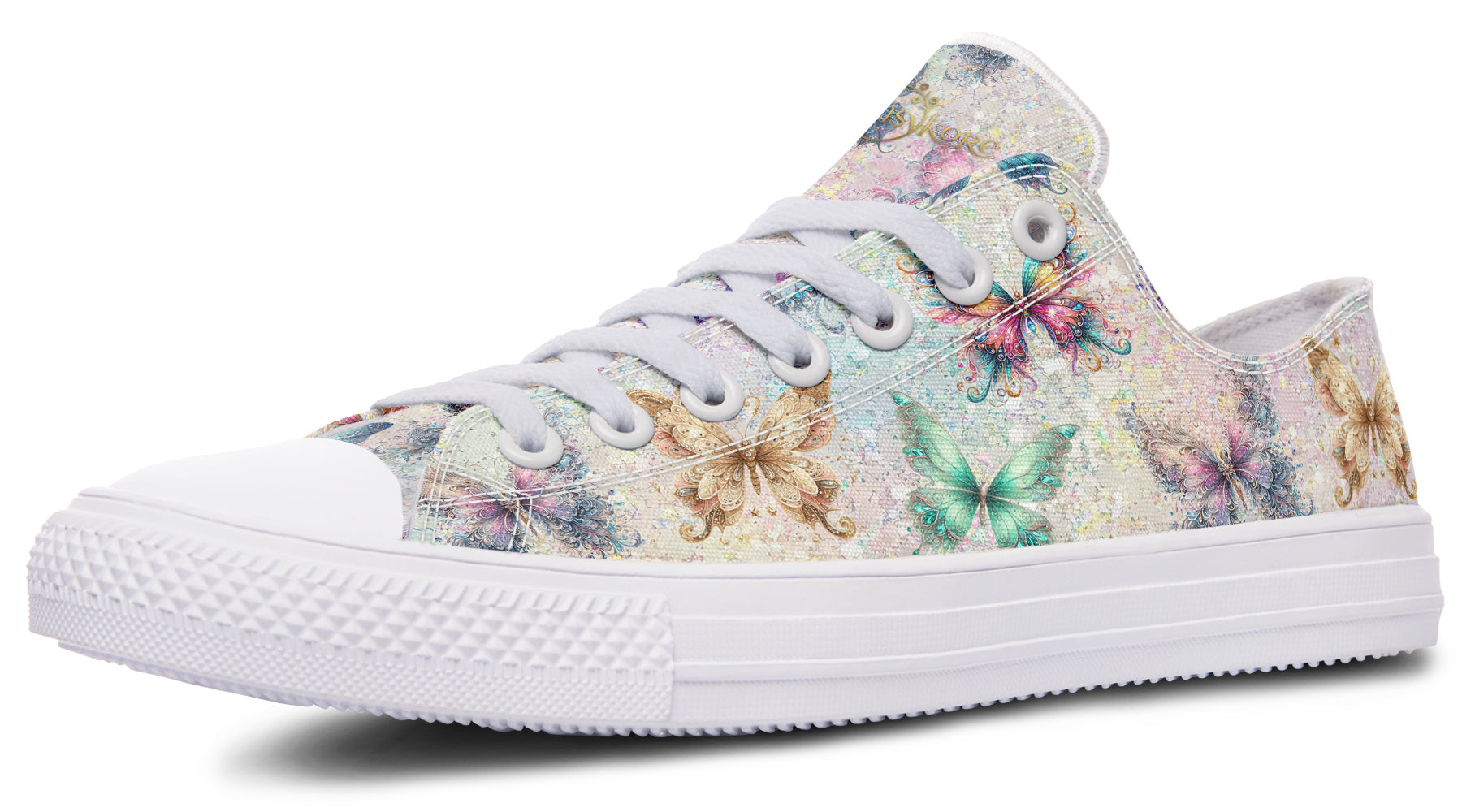 Sparkly Butterflies Low Tops