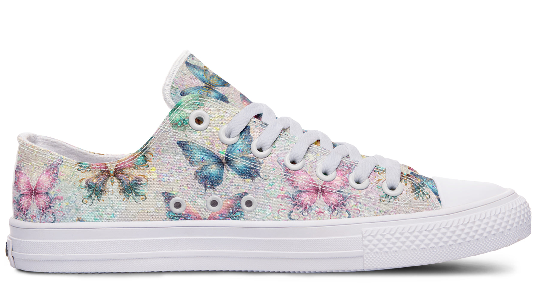 Sparkly Butterflies Low Tops