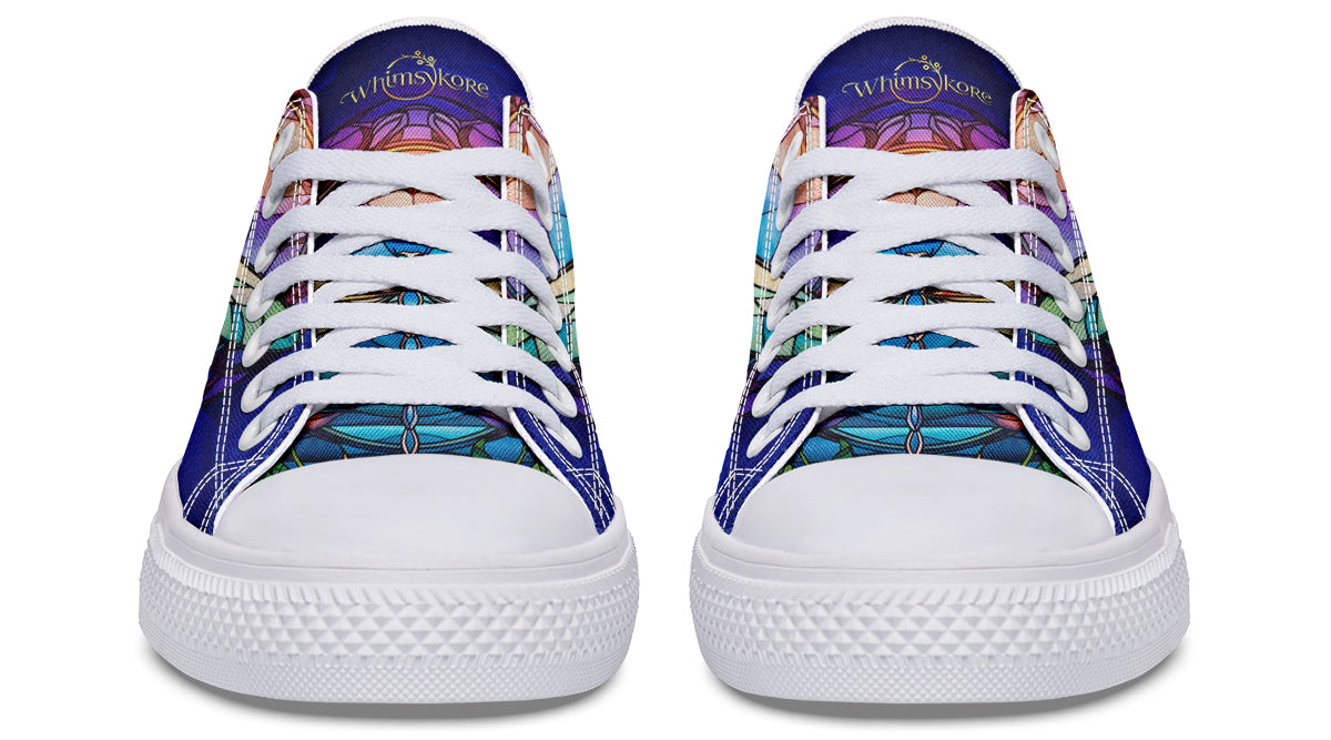 Stained Glass Dragonfly Low Tops