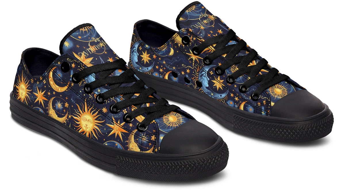 Sun Moon and Stars Low Tops