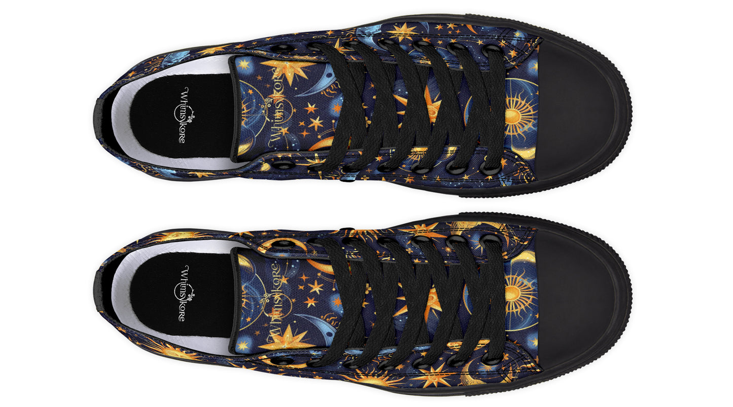 Sun Moon and Stars Low Tops