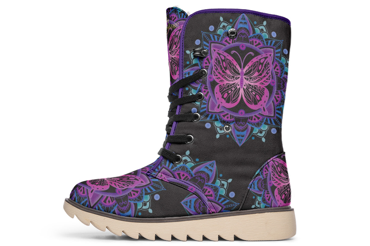 Butterfly Mandala Polar Boots