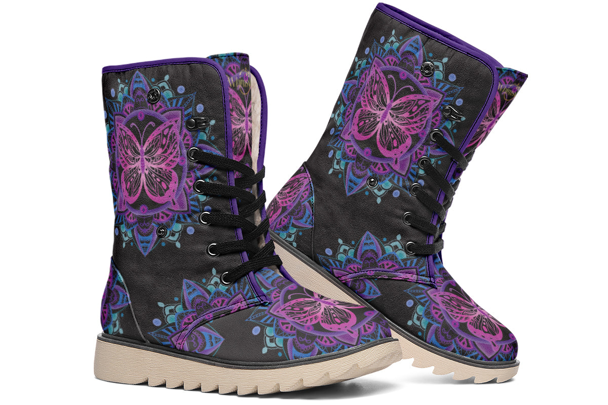 Butterfly Mandala Polar Boots