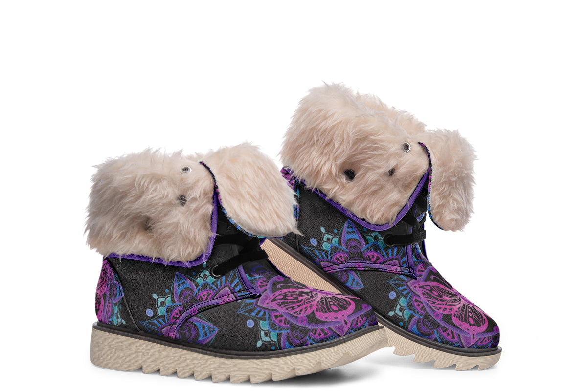 Butterfly Mandala Polar Boots