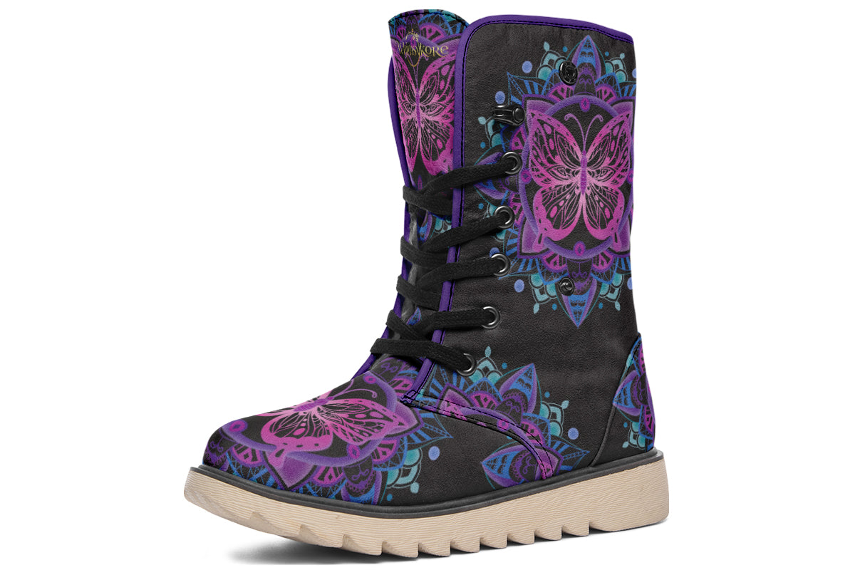 Butterfly Mandala Polar Boots