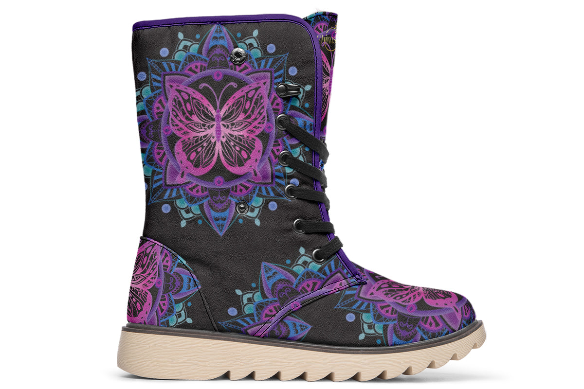Butterfly Mandala Polar Boots