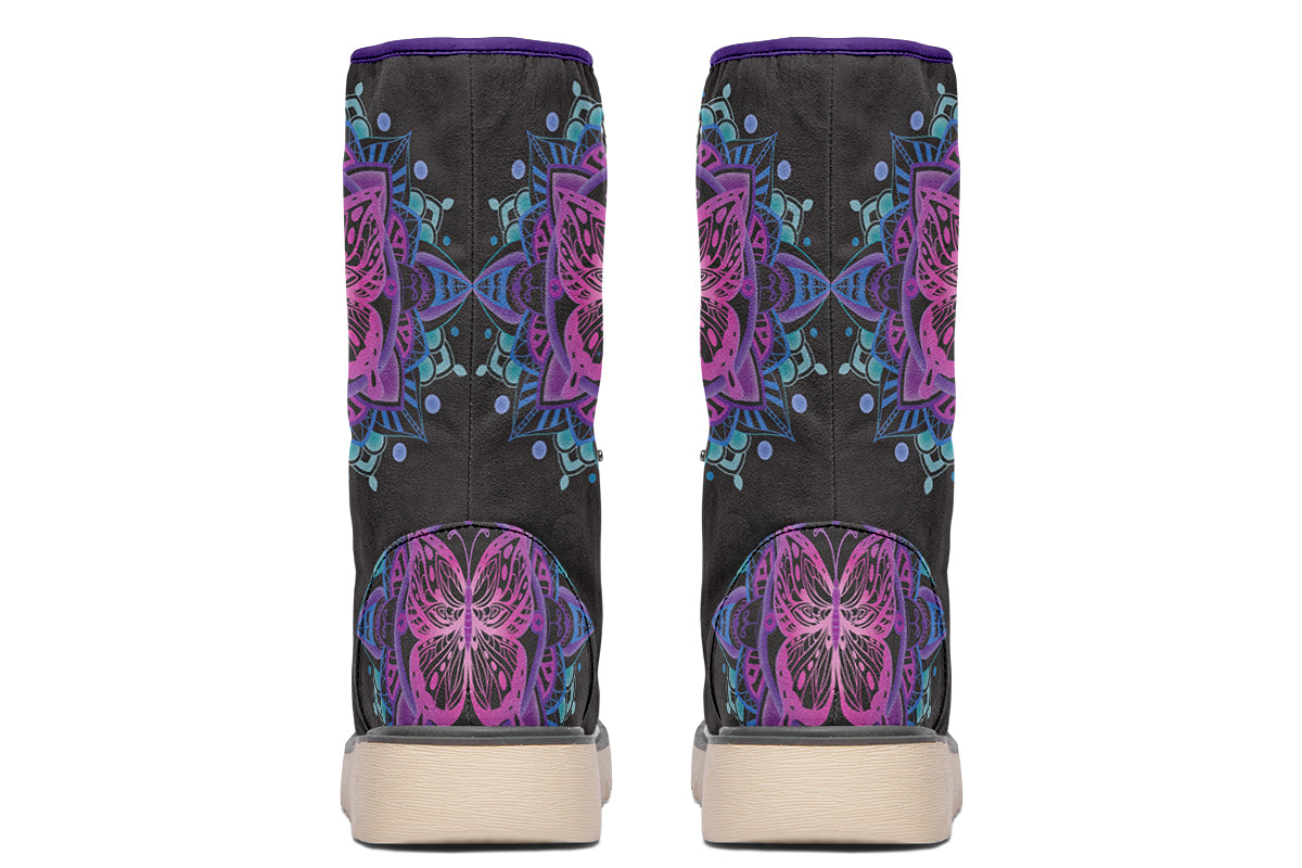 Butterfly Mandala Polar Boots