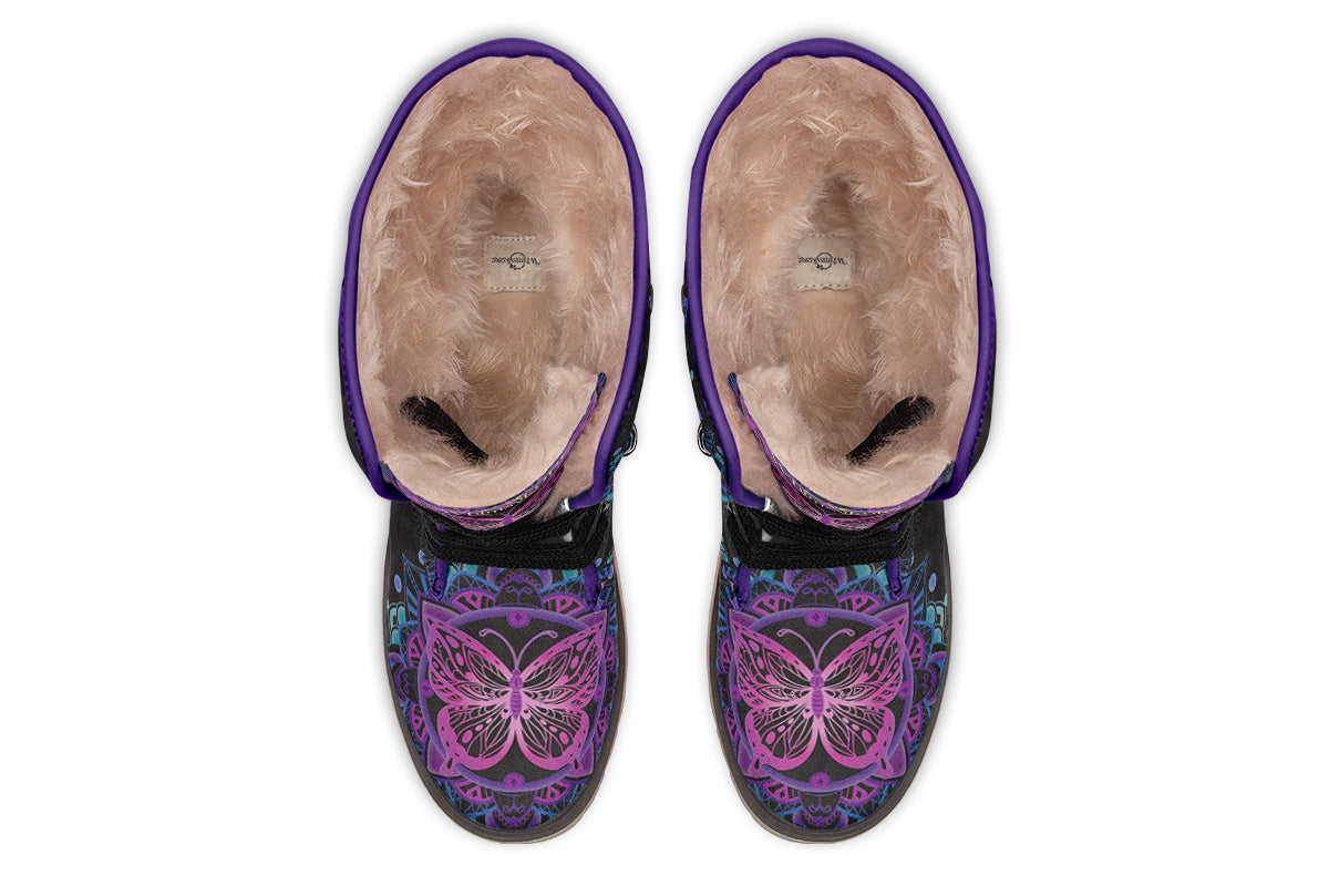 Butterfly Mandala Polar Boots