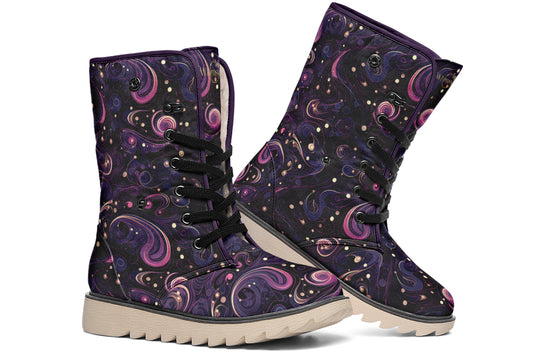 Purple Swirls Polar Boots