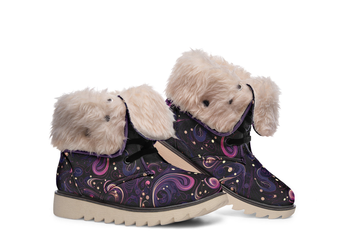 Purple Swirls Polar Boots