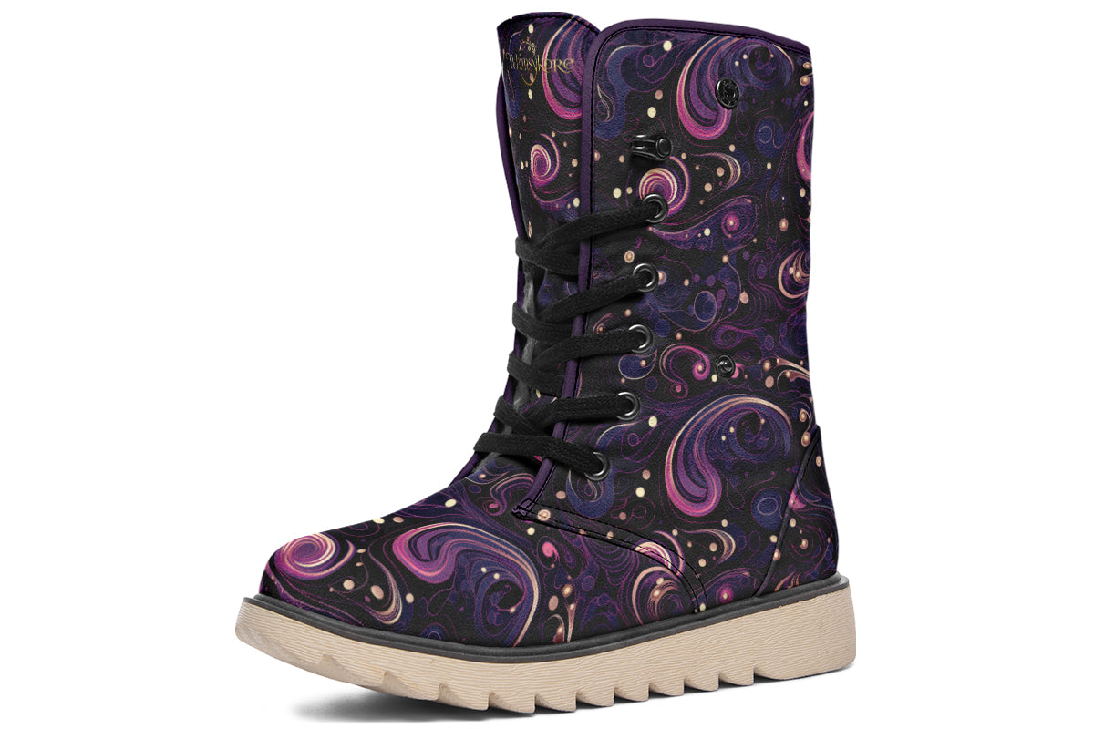 Purple Swirls Polar Boots