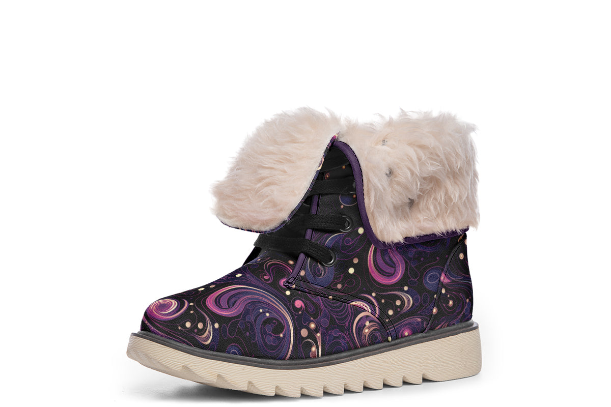 Purple Swirls Polar Boots