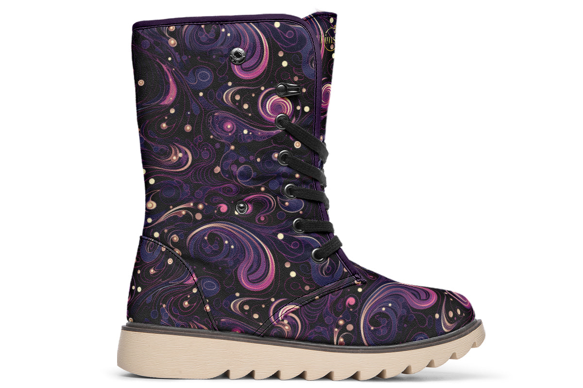 Purple Swirls Polar Boots