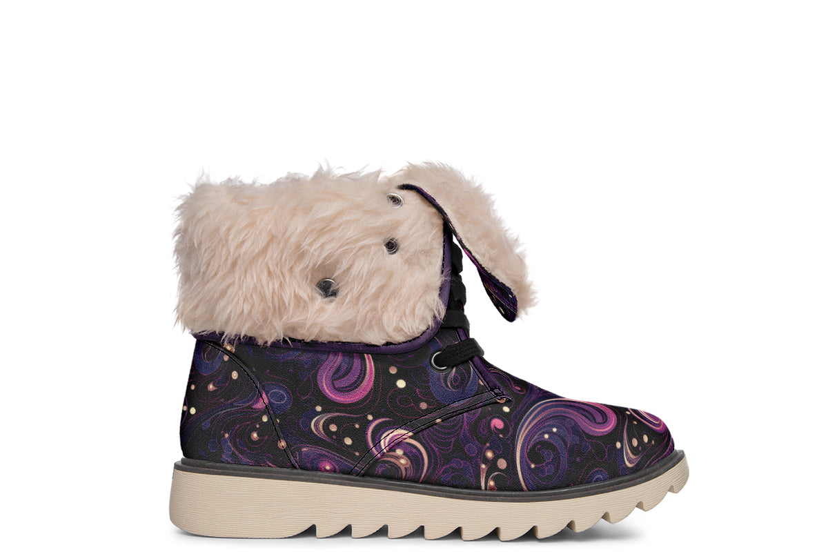 Purple Swirls Polar Boots